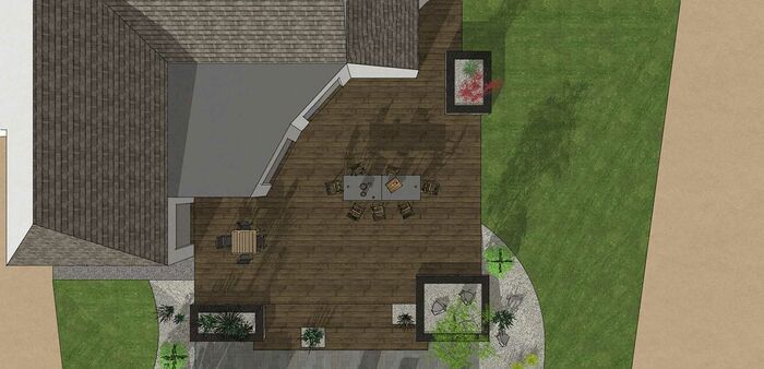 Création d’une terrasse en bois entre la maison et une terrasse – LAMBALLE oleron36